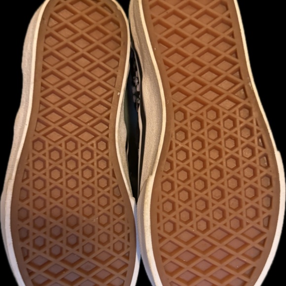 Black Flower Vans Slides - Picture 2 of 2